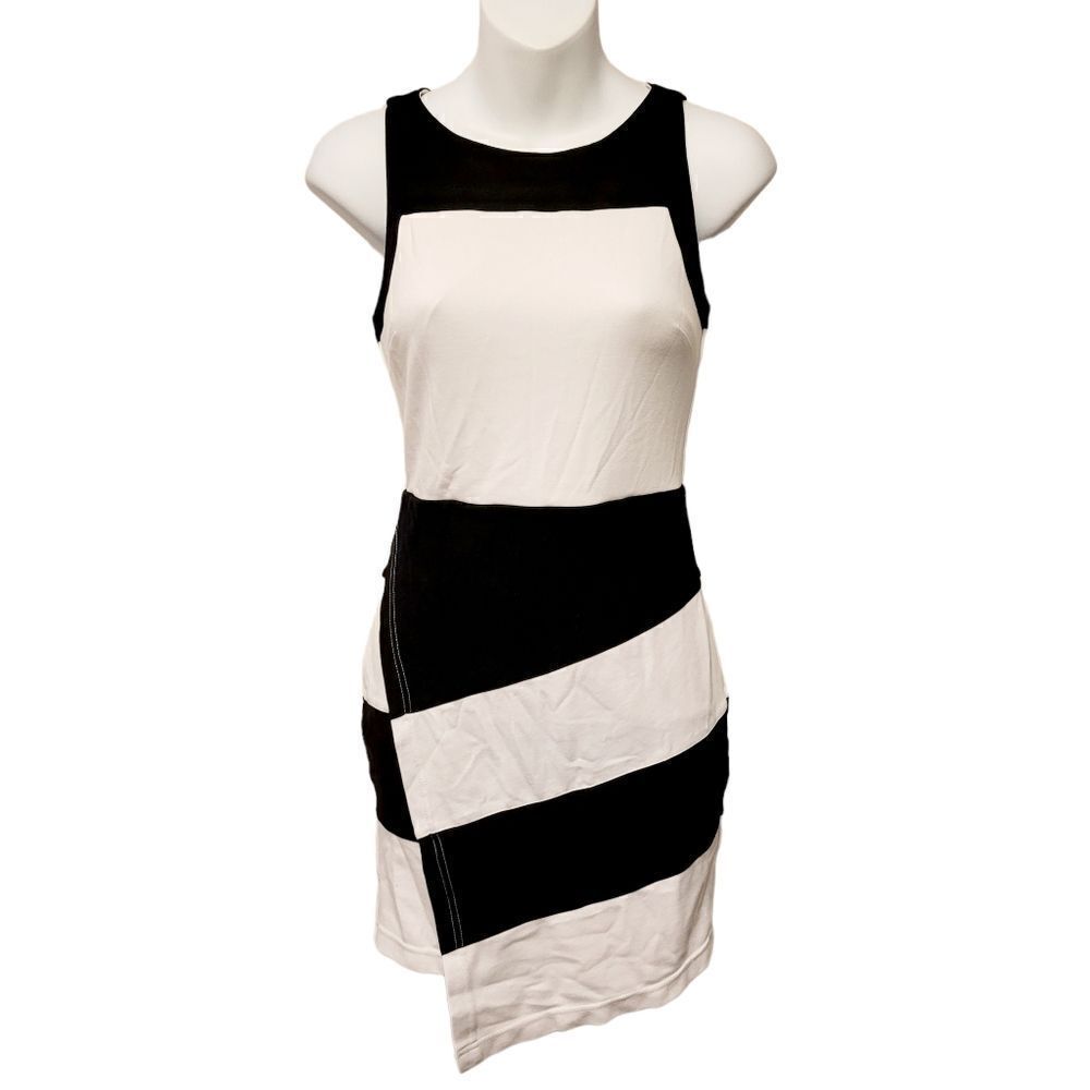 BEBE one piece black & white dress